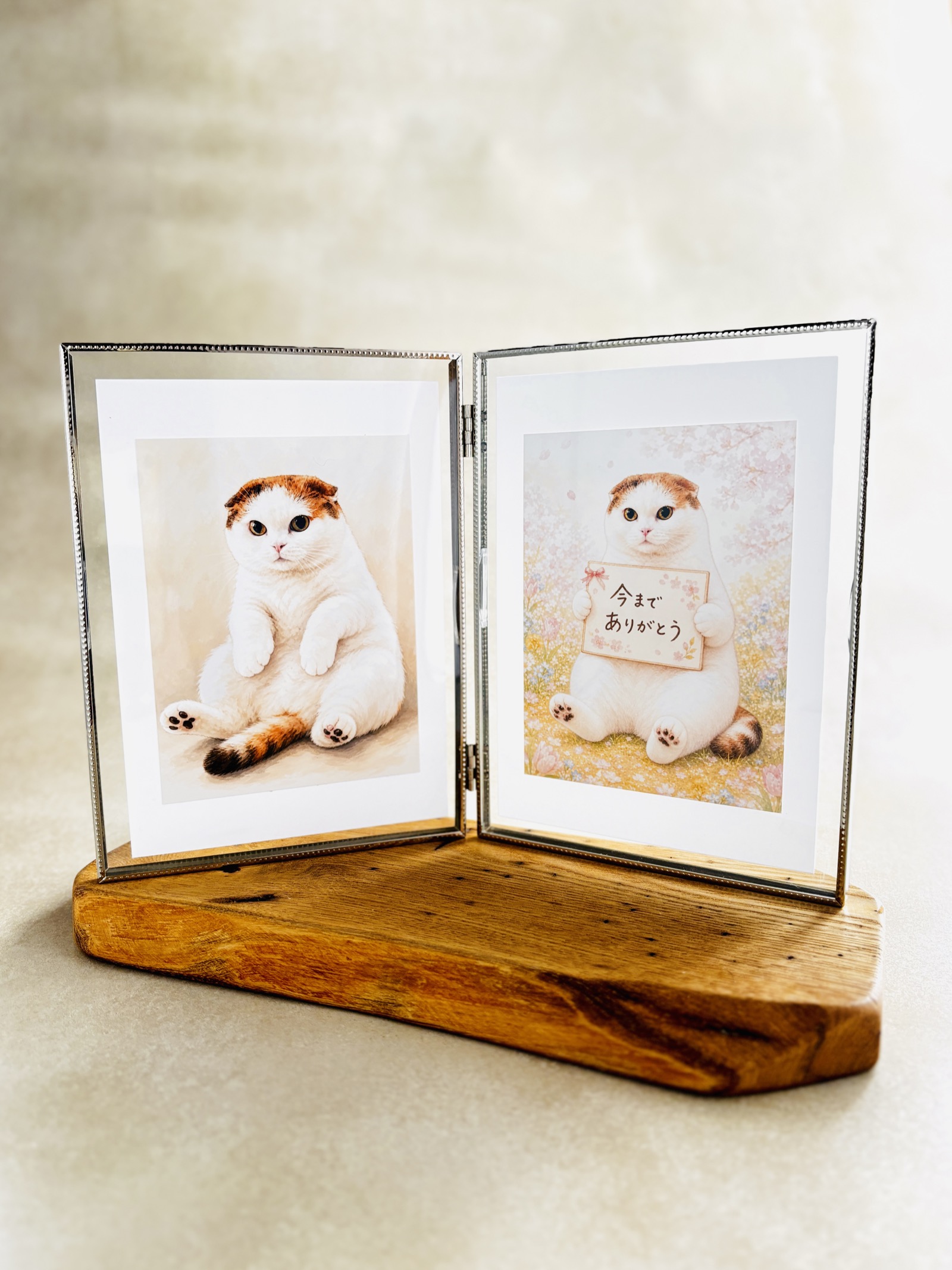 2点セットの額装した完成品